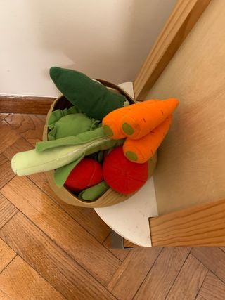 Cocinita de juguete con carrito y accesorios