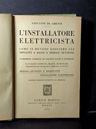 Libro L'Installatore Elettricista vintage