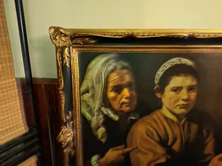 Cuadro Velázquez con marco dorado