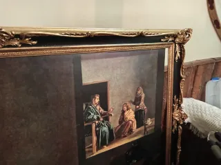 Cuadro Velázquez con marco dorado