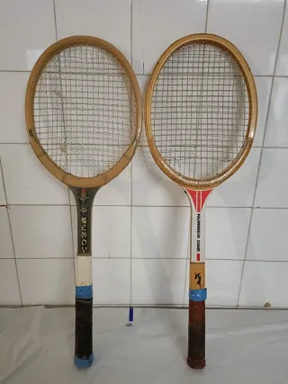 Raquetas de madera antiguas