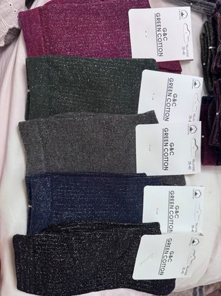 Pack 5 pares calcetines G&C brillos algodón