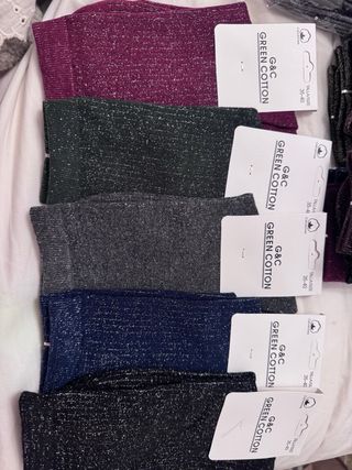 Pack 5 pares calcetines G&C brillos algodón