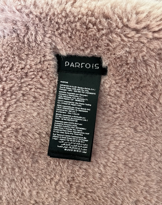 Bufanda cuello invierno pelo rosa morado