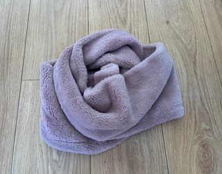 Bufanda cuello invierno pelo rosa morado