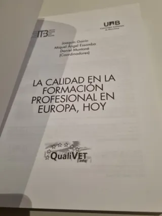 La calidad en la formación profesional en Europ...
