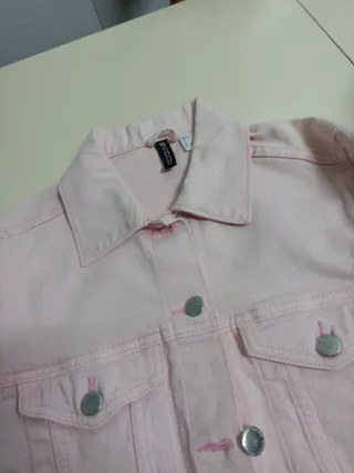Cazadora vaquera rosa