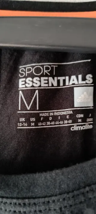 Camiseta Adidas Mujer Negra y Naranja