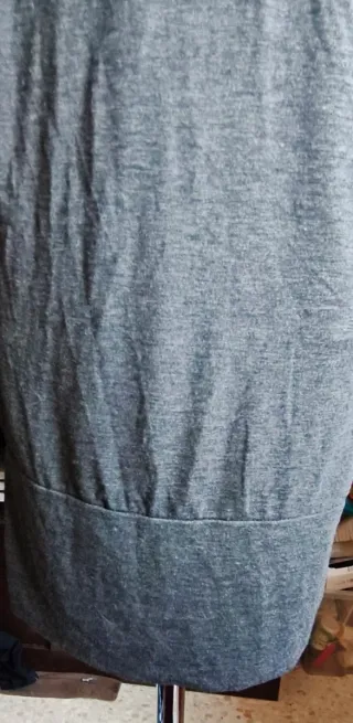 Vestido invierno manga larga gris talla única