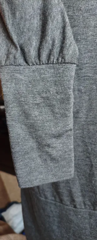 Vestido invierno manga larga gris talla única