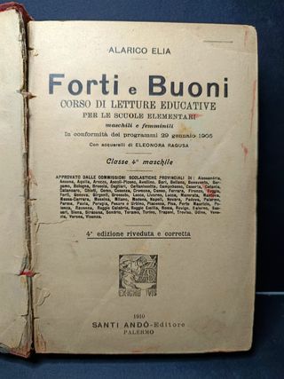 Libro Forti e Buoni, corso di letture educative.
