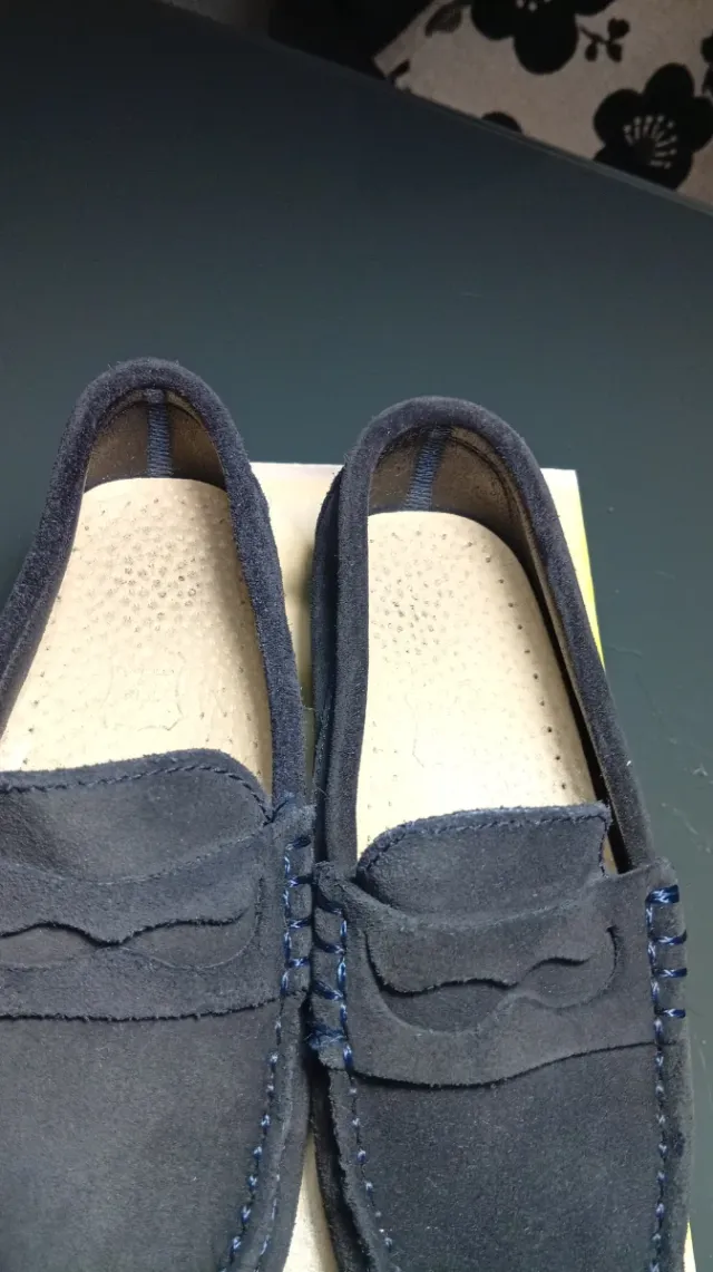 Zapaptillas de vestir de ante azul marino para Niñ