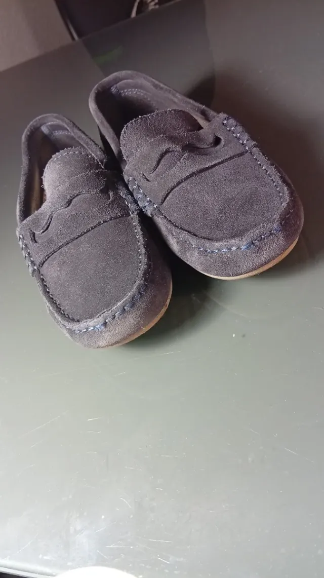 Zapaptillas de vestir de ante azul marino para Niñ