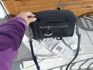 Bolso Tous Negro Cadena Plata
