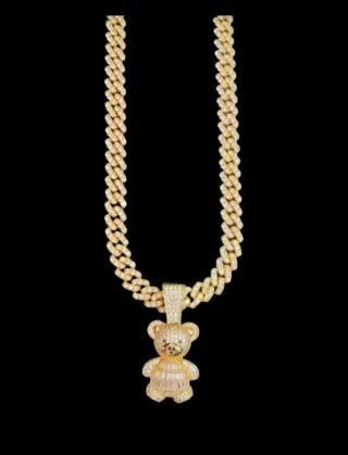Colgante Oso Dorado con Diamantes