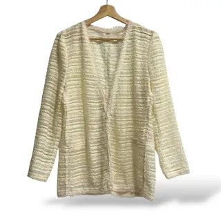 Talla XL - Chaqueta texturizada crema