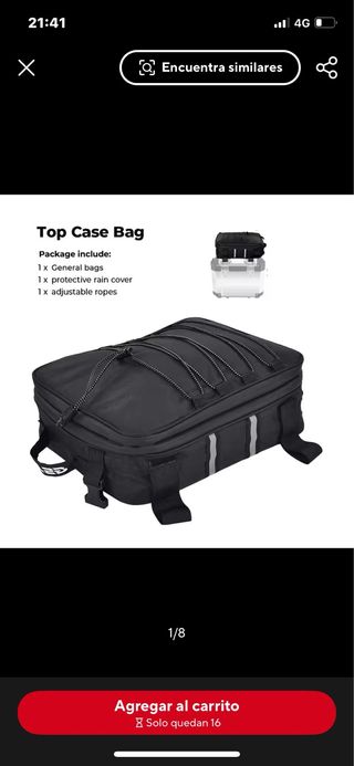 Bolsa Top Case para Moto