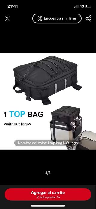Bolsa Top Case para Moto