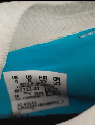 Zapatillas Puma Futbol Blancas Talla 37