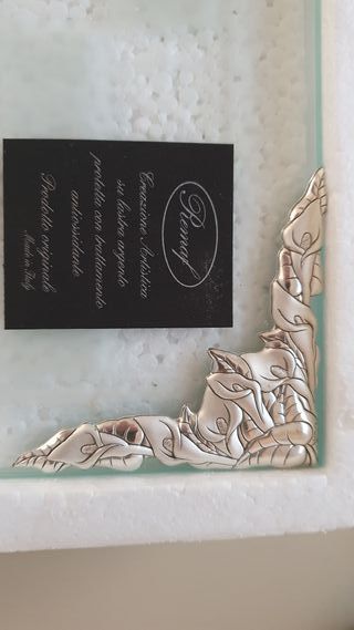 Scacchiera cristallo nuova con decorazione argento