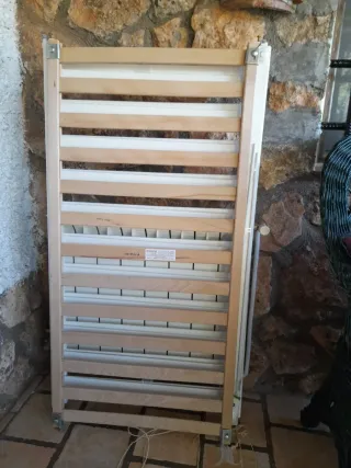 Cuna madera blanca con colchón