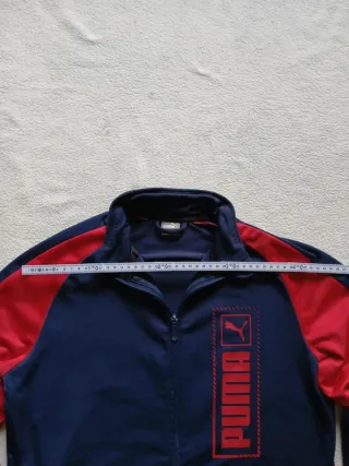 Felpa Puma zip blu e rossa taglia S