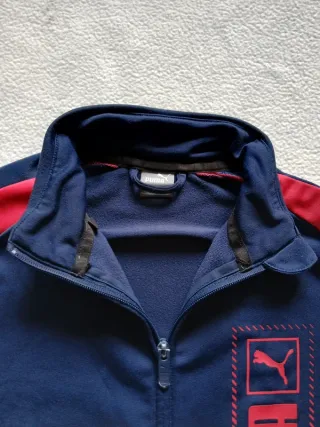 Felpa Puma zip blu e rossa taglia S