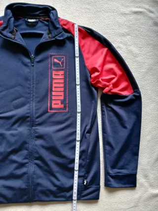 Felpa Puma zip blu e rossa taglia S