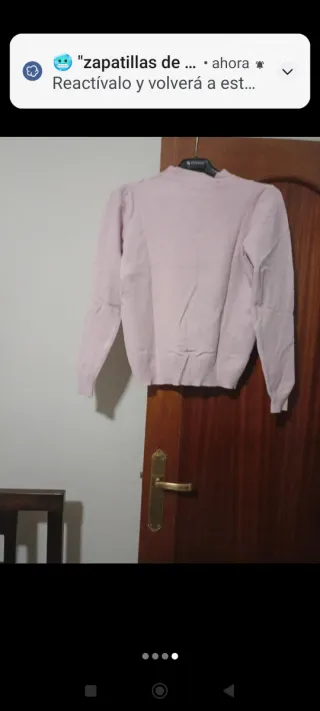 Jersey manga mujer rosa