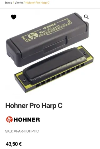 Armónica Diatónica 20 Voces Pop Rock