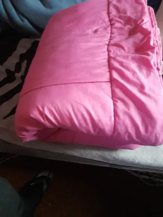 Edredón Fibra Bicolor Rosa Transparente