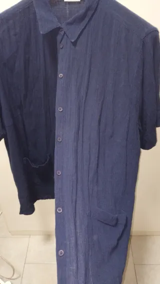 Camicia donna Bon Prix blu 1/2 manica