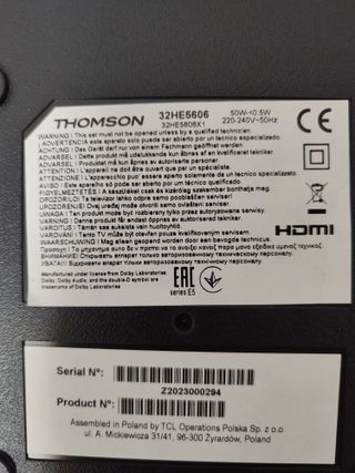 Televisor Thomson 32HE5606 32 pulgadas