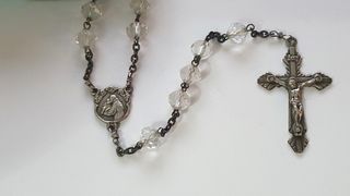 Antico Rosario Sant’Antonio con pietre trasparenti