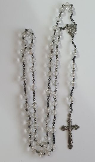 Antico Rosario Sant’Antonio con pietre trasparenti