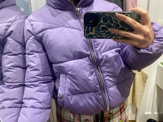 Chaqueta Bershka Morada de Invierno acolchada