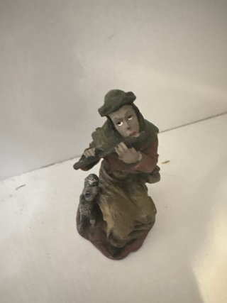 Figura Belén músico con flauta