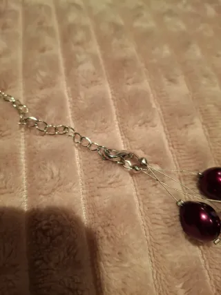 Collar Cuentas Rosa Malva Bisutería