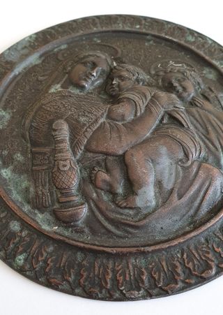 Antico Medaglione Madonna della Seggiola Raffaello