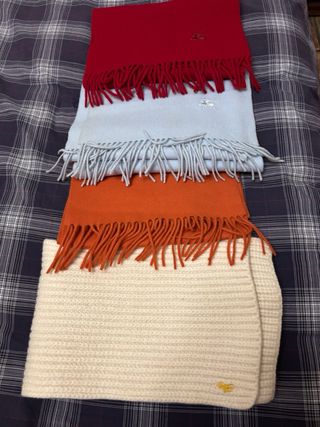 Lote 4 bufandas Burberry y Ralph Lauren