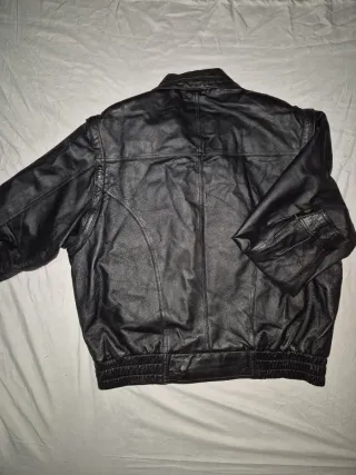 Cazadora Piel Vintage Negra