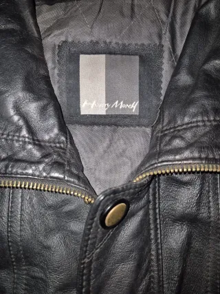 Cazadora Piel Vintage Negra