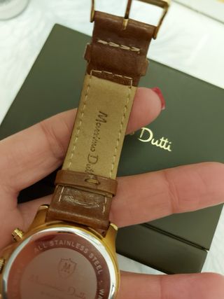 Relógio Massimo Dutti Dourado e Castanho