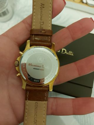 Relógio Massimo Dutti Dourado e Castanho