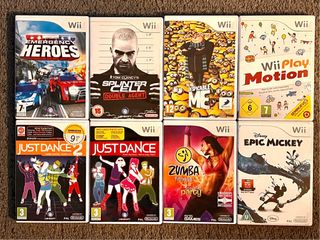 70 Juegos para Wii diferentes precios.