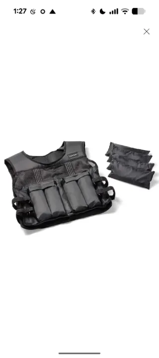 Chaleco lastrado con pesas tunturi 15 kg 8 bolsas