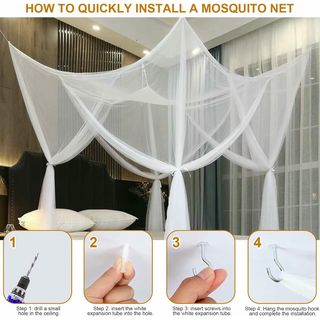 Mosquitera con Dosel de Cuatro Esquinas