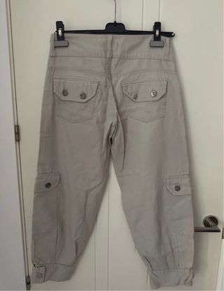 Pantalón cargo vintage tiro bajo beige