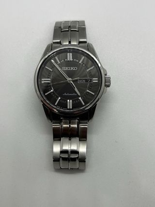 Reloj Seiko Automático Gris y Plateado