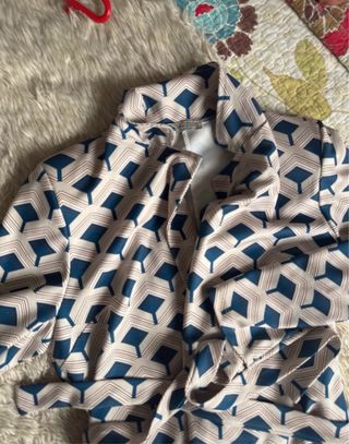 Conjunto Kimono Beige y Azul Talla Única